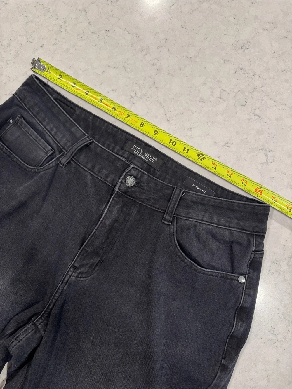 Judy Blue Dark Gray Faded Black Women's 14W Denim Jeans Skinny Fit Stretchy